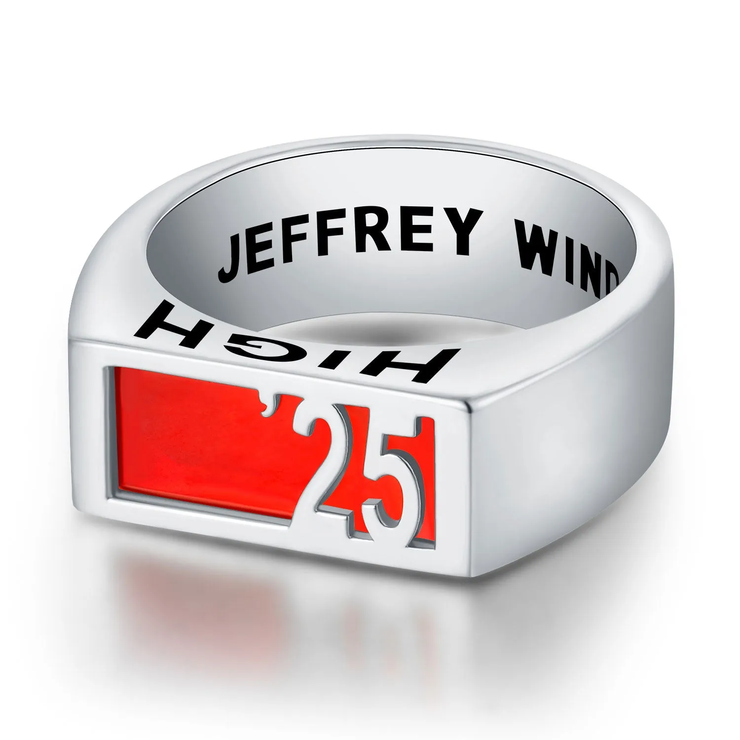 Men's Celebrium Contemporary Graduation Year Signet Class Ring sold by Limoges Jewelry product image thumbnail 4