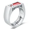 Men's Sterling Silver Contemporary Graduation Year Signet Class Ring sold by Limoges Jewelry