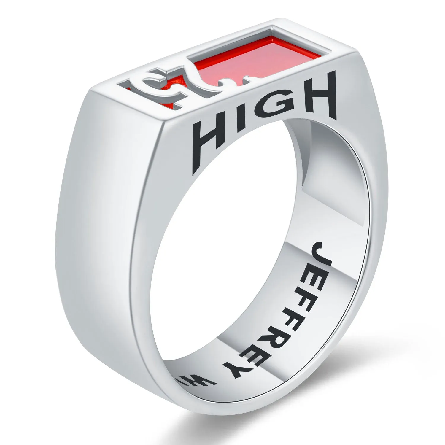 Men's Sterling Silver Contemporary Graduation Year Signet Class Ring sold by Limoges Jewelry product image thumbnail 2