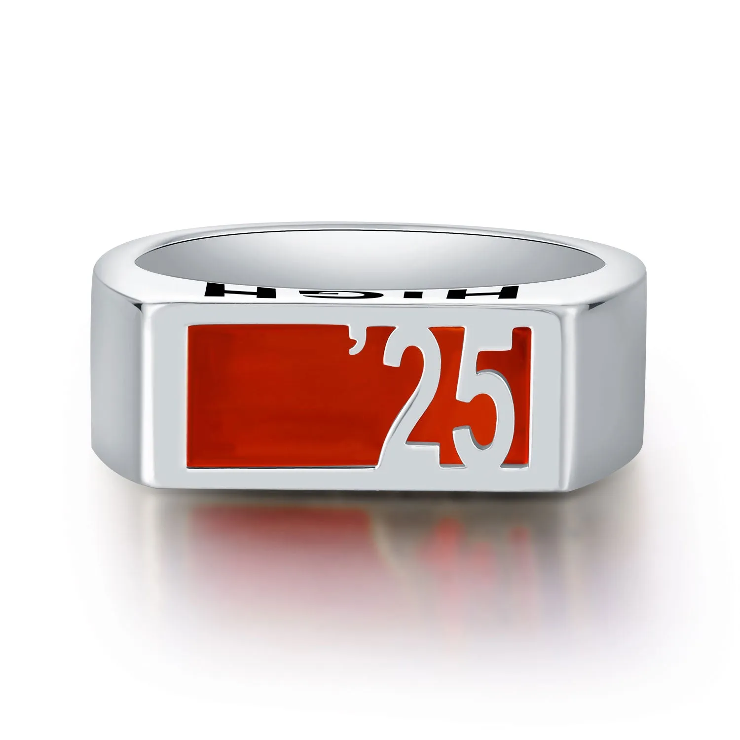 Men's Sterling Silver Contemporary Graduation Year Signet Class Ring sold by Limoges Jewelry product image thumbnail 3