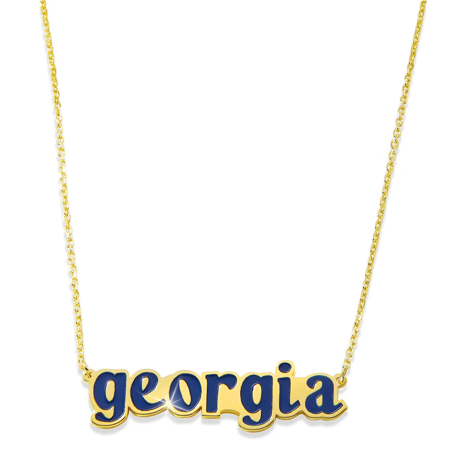 Lowercase Enamel Name Necklace sold by Limoges Jewelry product image thumbnail 3