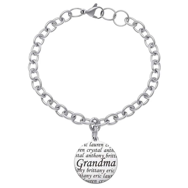 Everscribe Grandma Engraved Name Bracelet made by Limoges Jewelry