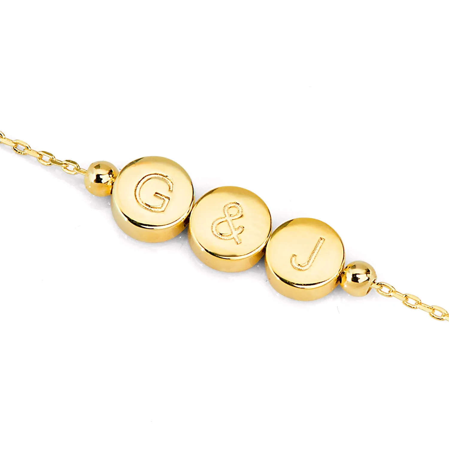 Engraved Slider Charms Station Necklace sold by Limoges Jewelry product image thumbnail 5