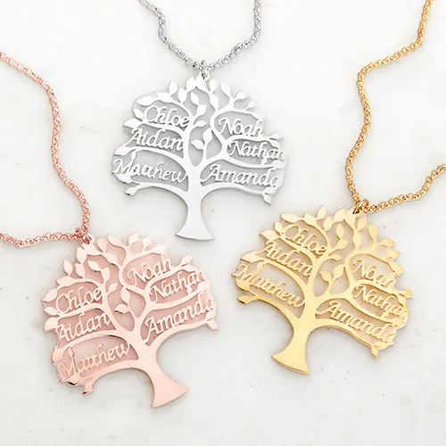 Name Family Tree Necklace sold by Limoges Jewelry