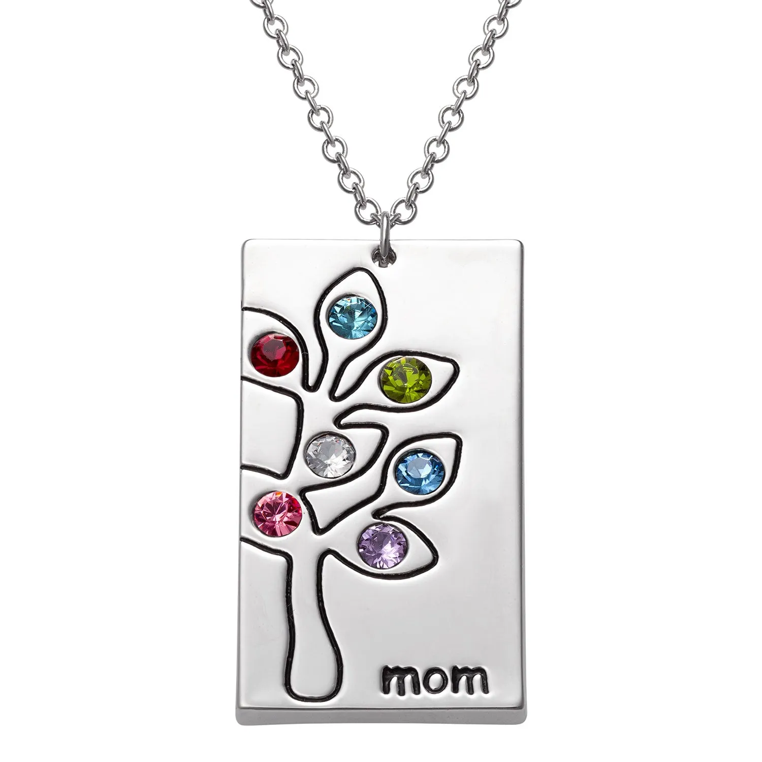 Birthstone Family Tree Mom Necklace sold by Limoges Jewelry