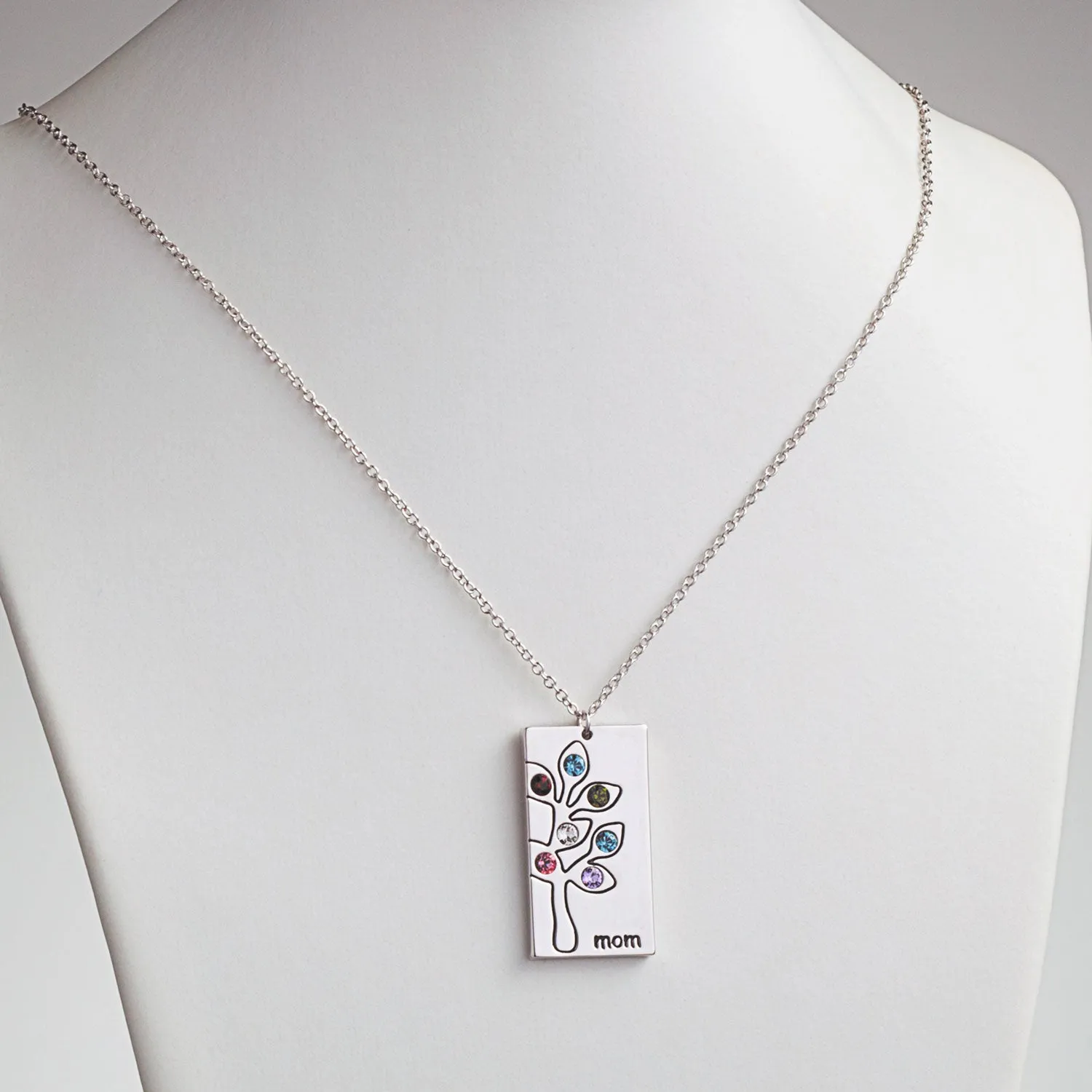 Birthstone Family Tree Mom Necklace sold by Limoges Jewelry product image thumbnail 2
