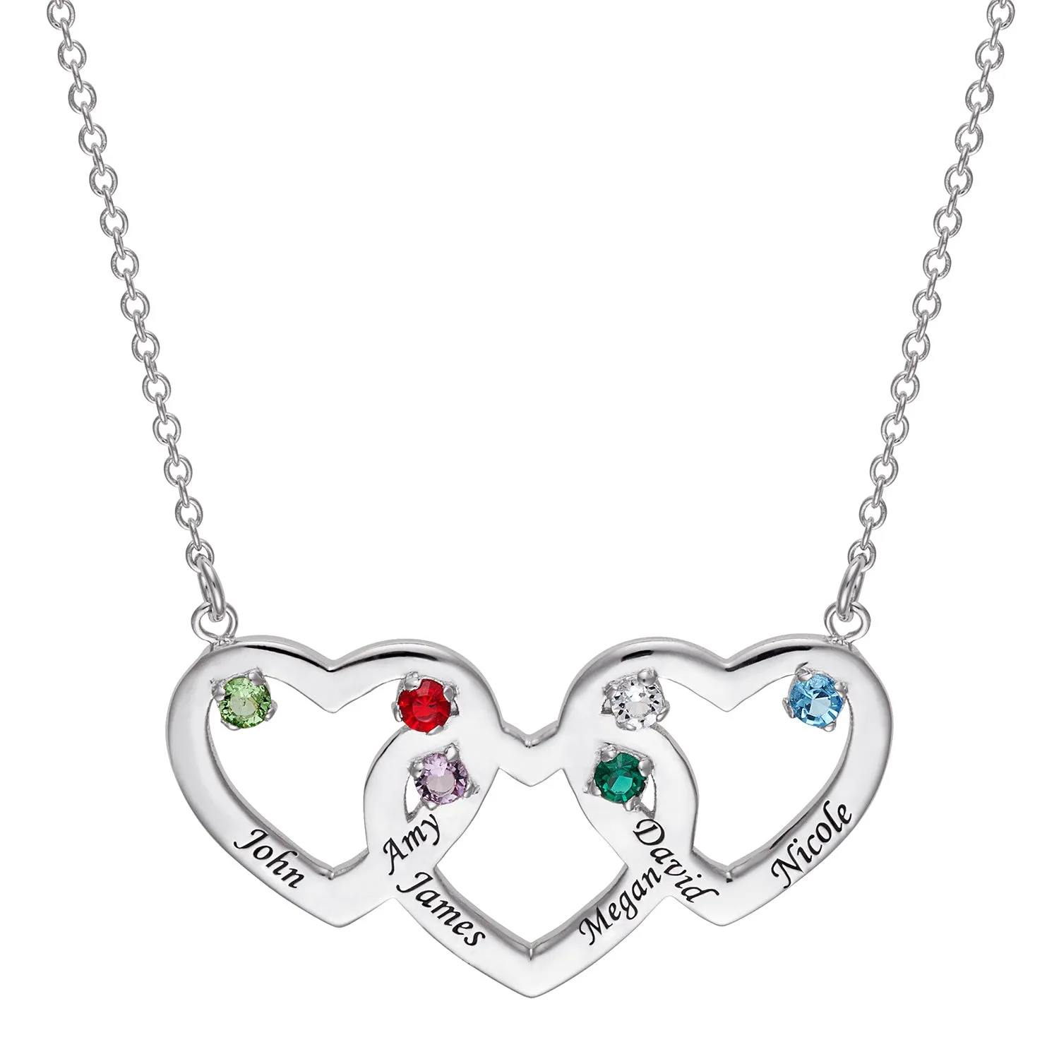 Personalized Hearts Necklace sold by Limoges Jewelry