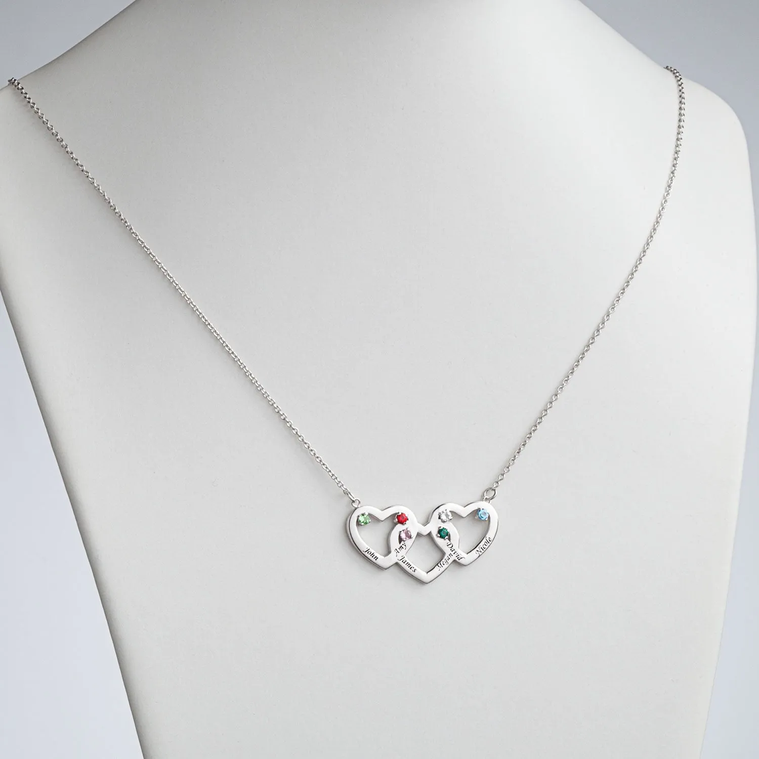 Personalized Hearts Necklace sold by Limoges Jewelry product image thumbnail 2
