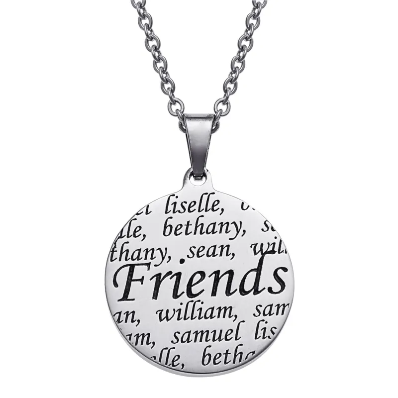 Personalized Everscribe Friends Engraved Name Necklace sold by Limoges Jewelry