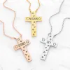 Engraved Name with Stars and Heart Cross Necklace sold by Limoges Jewelry