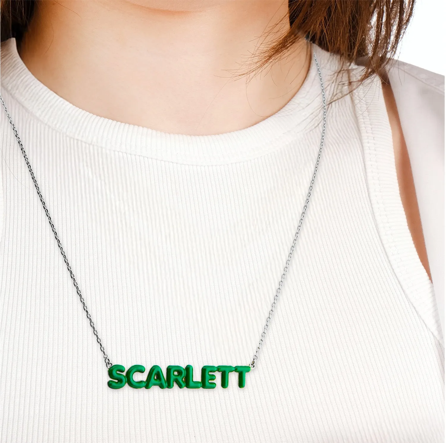 Enamel Balloon Letters Whimsical Name Necklace sold by Limoges Jewelry product image thumbnail 2