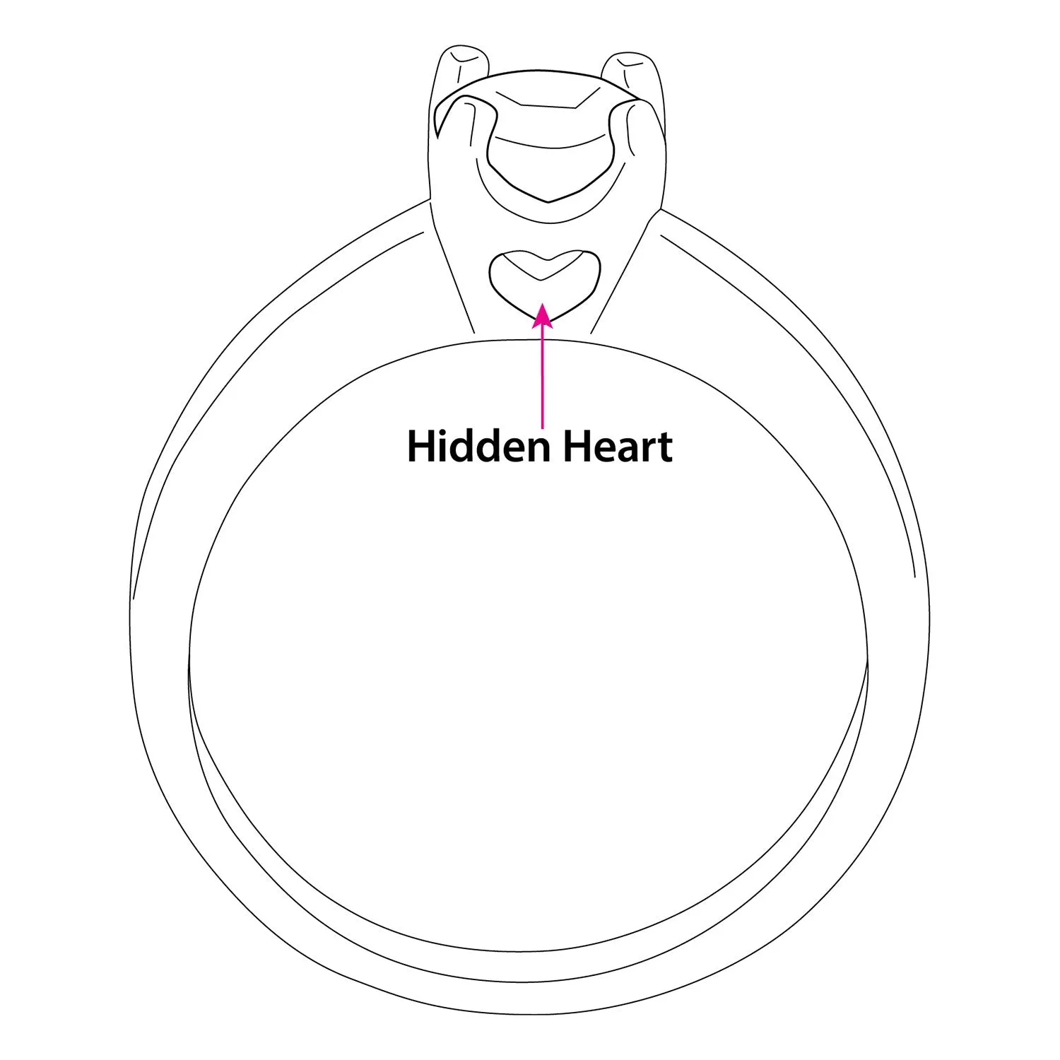 Rose Gold over Sterling Square White Topaz Solitaire Open Heart Engraved Wedding Ring sold by Limoges Jewelry product image thumbnail 5