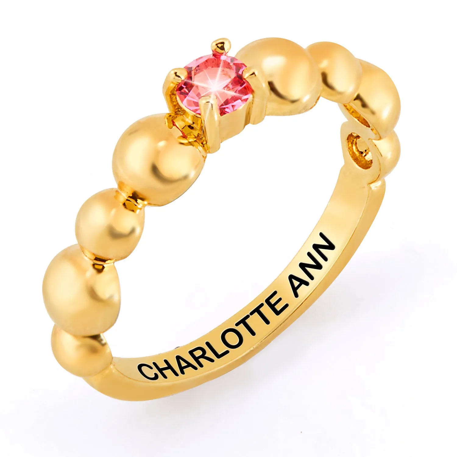 Gold Plated Birthstone Bubble Ring sold by Limoges Jewelry product image thumbnail 2