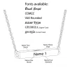 14K Gold Plated Horizontal 4-Sided Engraved Family Name Necklace sold by Limoges Jewelry