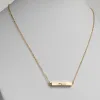 14K Gold Plated Horizontal 4-Sided Engraved Family Name Necklace sold by Limoges Jewelry