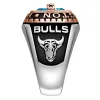Men's 2-Tone Sterling Silver and 14K Rose Gold Plated Birthstone Class Ring sold by Limoges Jewelry