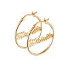 14K Gold over Sterling Personalized Name Small Hoop Earring sold by Limoges Jewelry