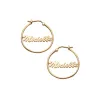 14K Gold over Sterling Personalized Name Small Hoop Earring sold by Limoges Jewelry
