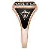Ladies' 14K Rose Gold Plated Traditional Cushion Birthstone Class Ring sold by Limoges Jewelry
