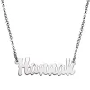Sterling Silver Script Name Plaque with Free Freshwater Pearl Earrings sold by Limoges Jewelry
