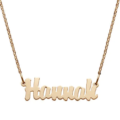 Sterling Silver Script Name Plaque with Free Freshwater Pearl Earrings sold by Limoges Jewelry product image thumbnail 4