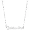 Sterling Silver Brush Script Name Paper Clip Chain Necklace sold by Limoges Jewelry