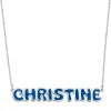 Sterling Silver Enamel Uppercase Bubble Name Plaque Necklace sold by Limoges Jewelry