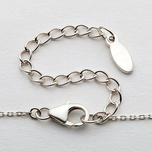 Sterling Silver Script Name with Diamond Accent Heart Scroll Necklace sold by Limoges Jewelry product image thumbnail 5