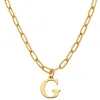 Dainty Initial Paperclip Chain Necklace sold by Limoges Jewelry