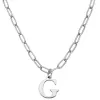 Dainty Initial Paperclip Chain Necklace sold by Limoges Jewelry
