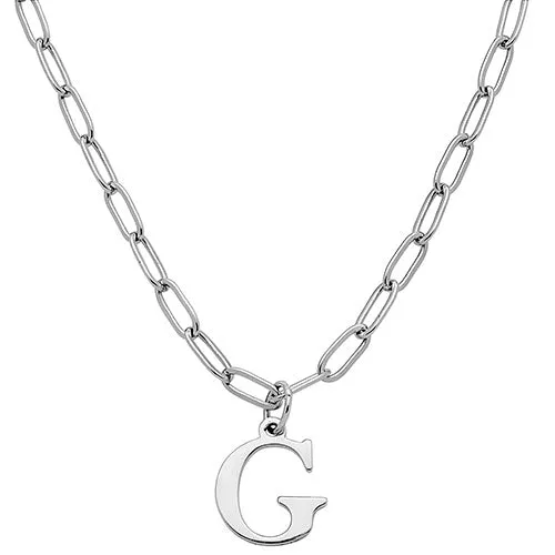 Dainty Initial Paperclip Chain Necklace sold by Limoges Jewelry product image thumbnail 2