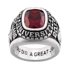 10K White Gold Men's Large Traditional Stone Class Ring sold by Limoges Jewelry