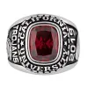 10K White Gold Men's Large Traditional Stone Class Ring sold by Limoges Jewelry