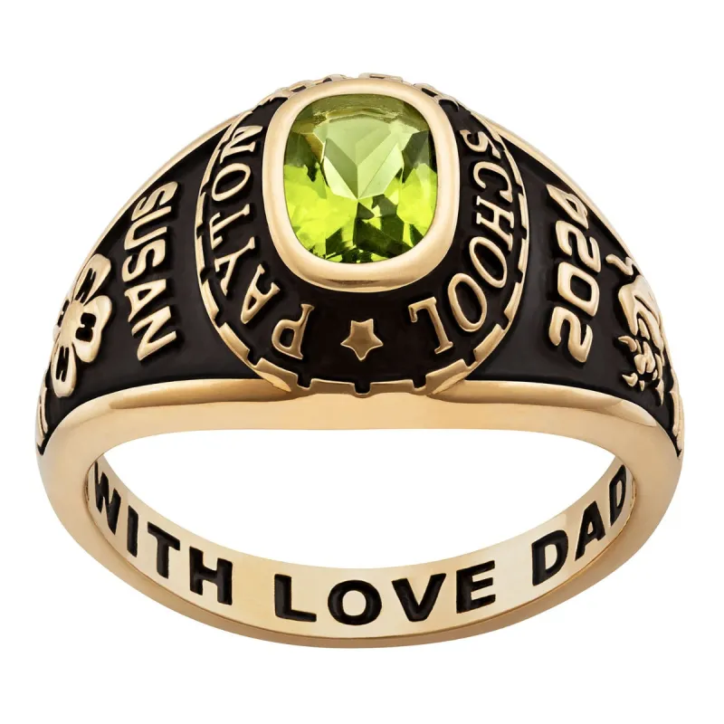 Ladies Yellow CELEBRIUM Traditional Petite Class Ring sold by Limoges Jewelry