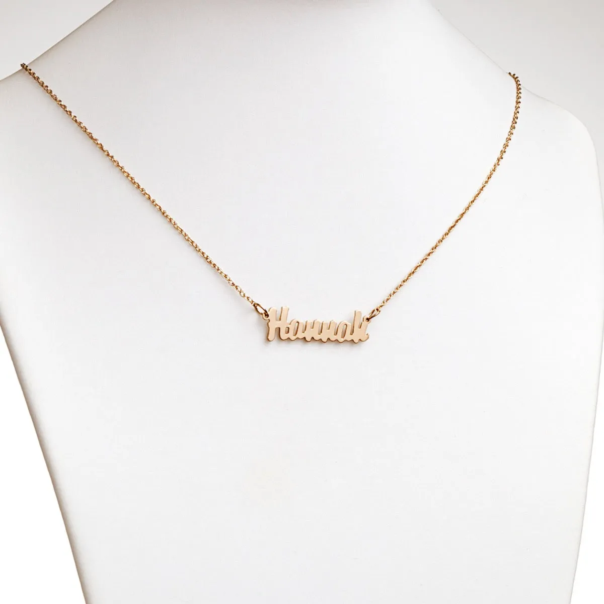 14K Gold over Sterling Mini Name Necklace sold by Limoges Jewelry product image thumbnail 3