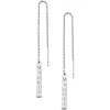 Engraved Name Mini Bar Threader Earrings sold by Limoges Jewelry