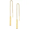 Engraved Name Mini Bar Threader Earrings sold by Limoges Jewelry