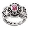Ladies Platinum Plated CELEBRIUM Sweetheart Class Ring sold by Limoges Jewelry