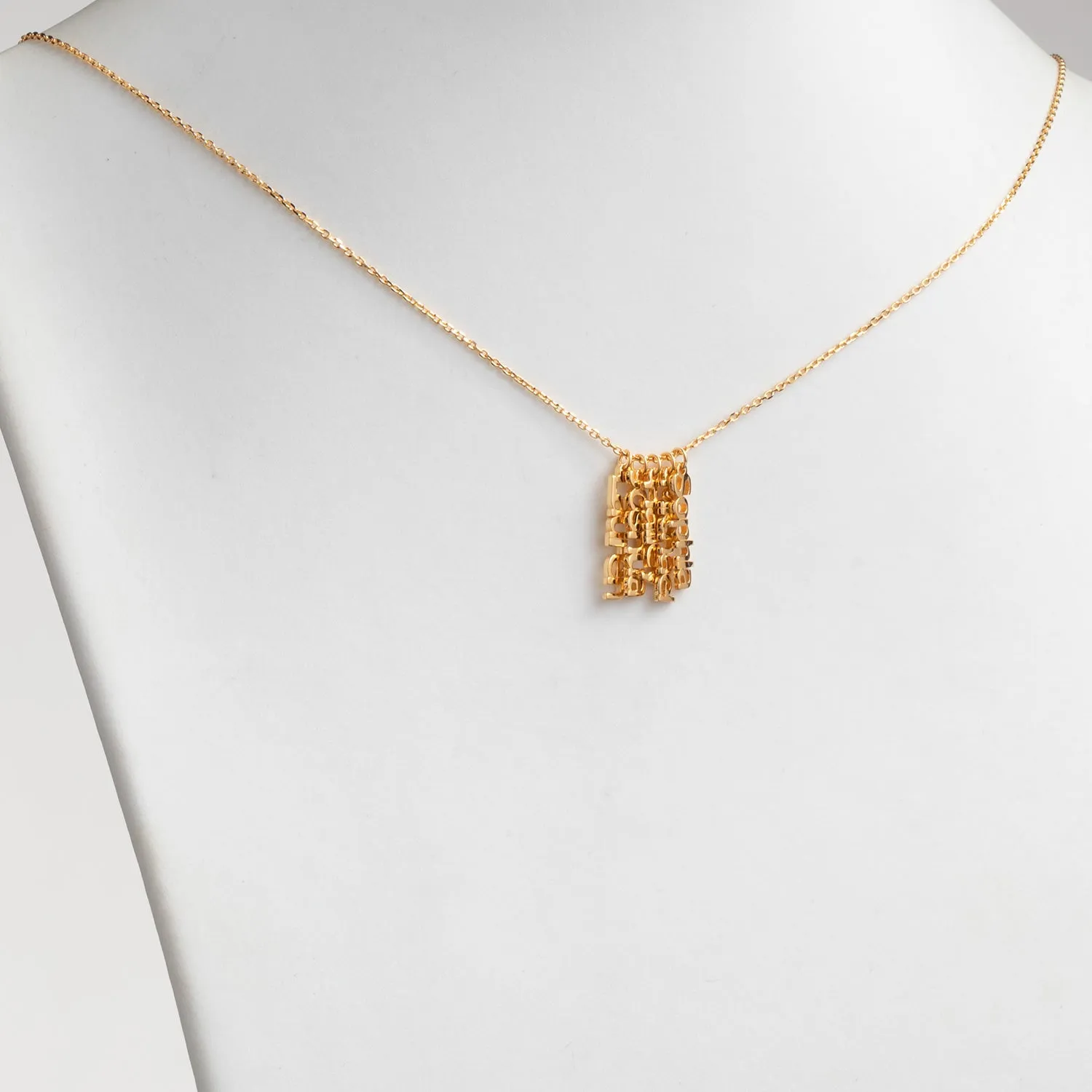 14K Gold over Sterling Petite Vertical Name Necklace - 5 Names sold by Limoges Jewelry product image thumbnail 2