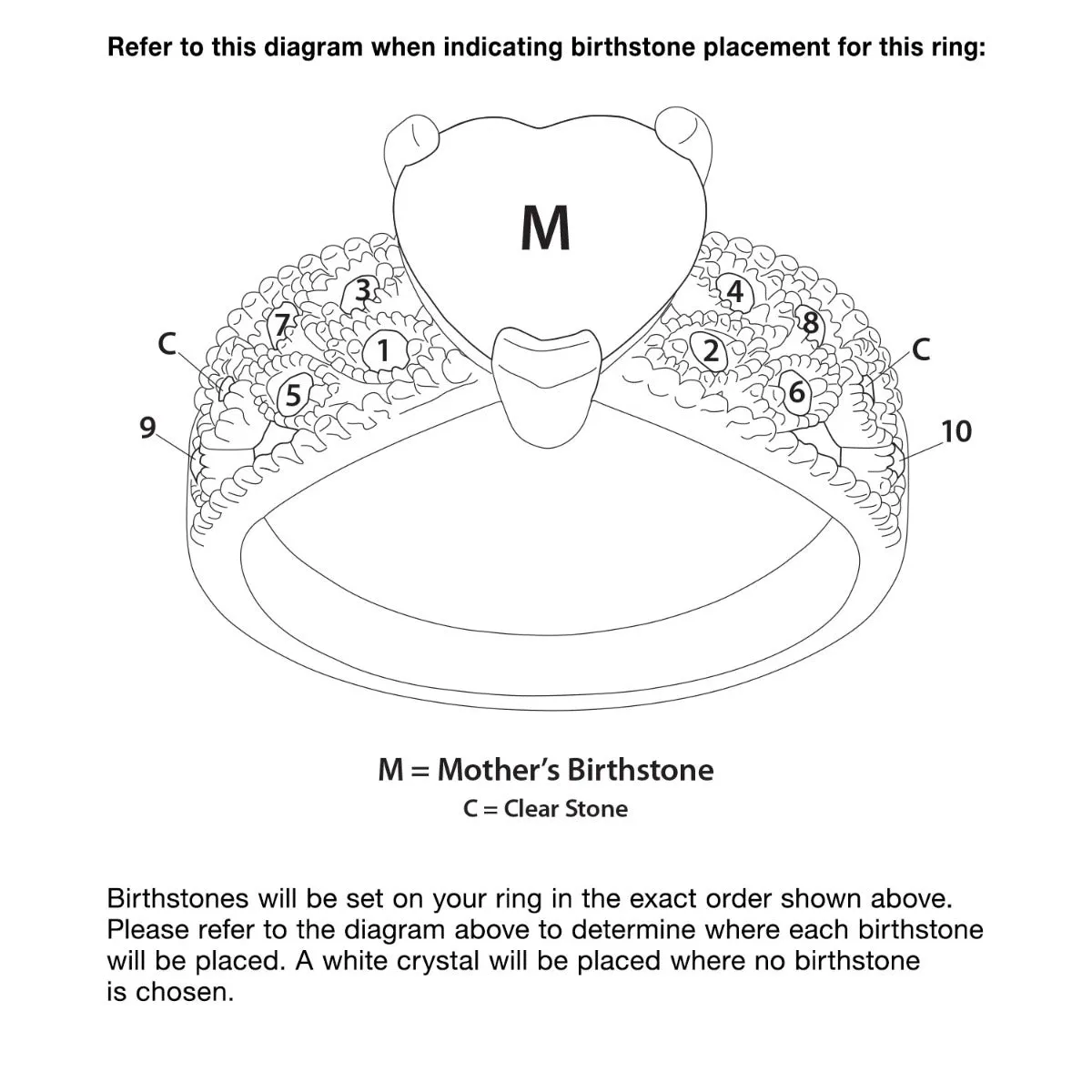 Mother's Heart Family Birthstone Ring sold by Limoges Jewelry product image thumbnail 4