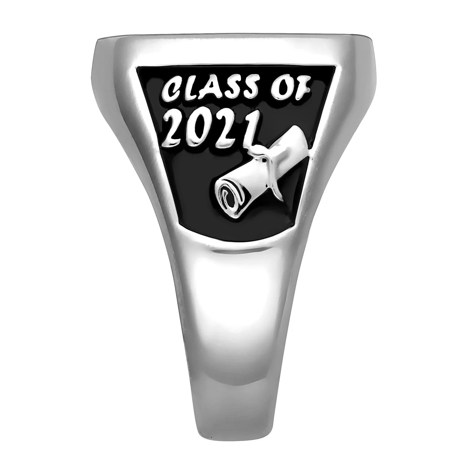 Sterling Silver Ladies Rectangle Signet Class Ring sold by Limoges Jewelry product image thumbnail 3