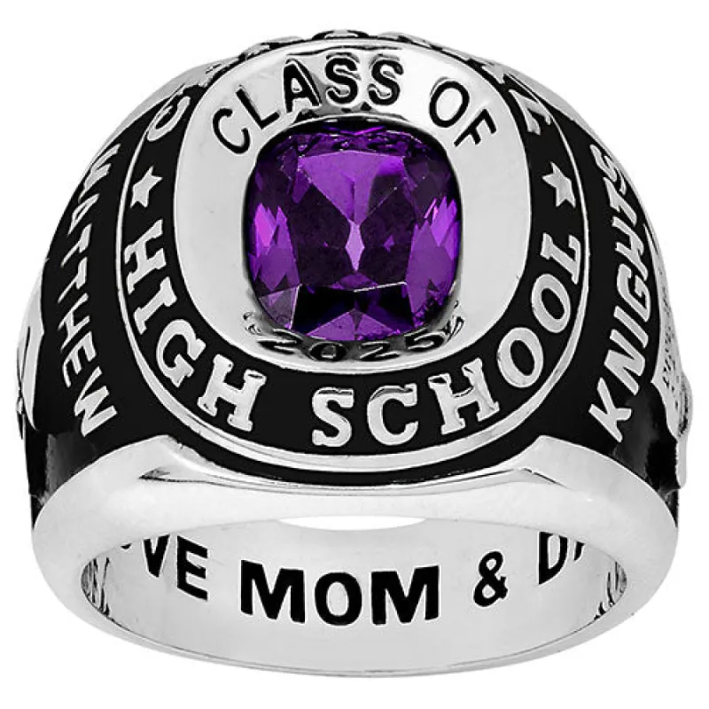 Men's CELEBRIUM Double Row Traditional Class Ring sold by Limoges Jewelry