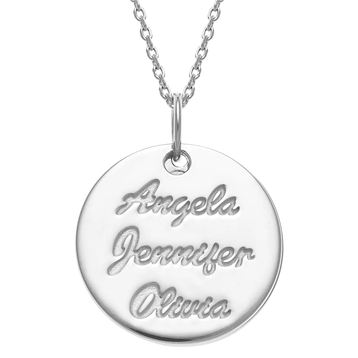 Sterling Silver Family Tree Name Necklace sold by Limoges Jewelry product image thumbnail 2