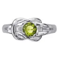 Sterling Silver Love Knot Birthstone Ring sold by Limoges Jewelry product image thumbnail 2