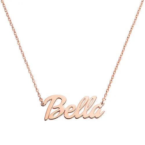 Sterling Silver Retro Bold Script Name with Free Freshwater Pearl Earrings sold by Limoges Jewelry product image thumbnail 5