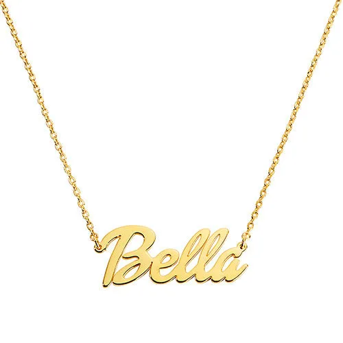 Sterling Silver Retro Bold Script Name with Free Freshwater Pearl Earrings sold by Limoges Jewelry product image thumbnail 3