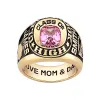 18K Gold over Sterling Double Row Traditional Men's Class Ring sold by Limoges Jewelry