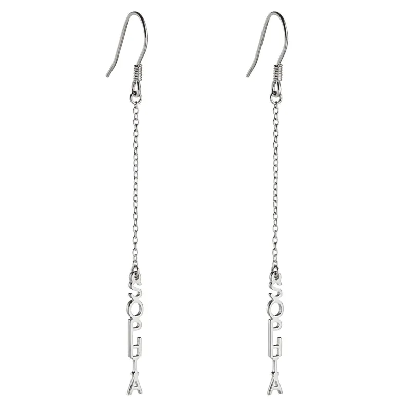 Sterling Silver Personalized Name Dangle Earring sold by Limoges Jewelry