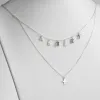 Sterling Silver Layered Name and Cross Double Necklace sold by Limoges Jewelry