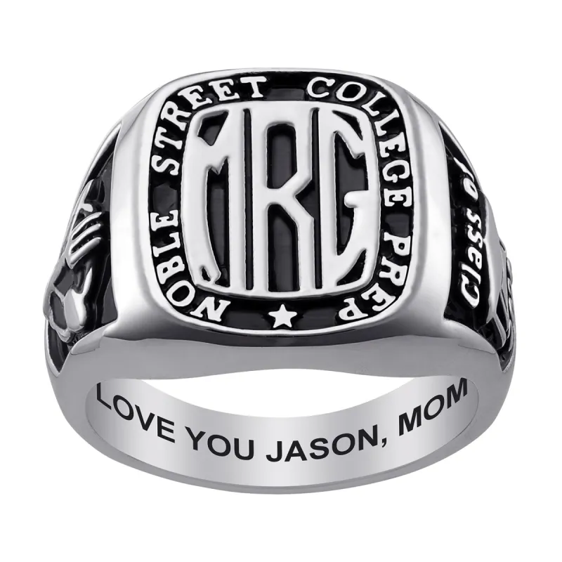 Men's CELEBRIUM Rectangle Signet Class Ring sold by Limoges Jewelry